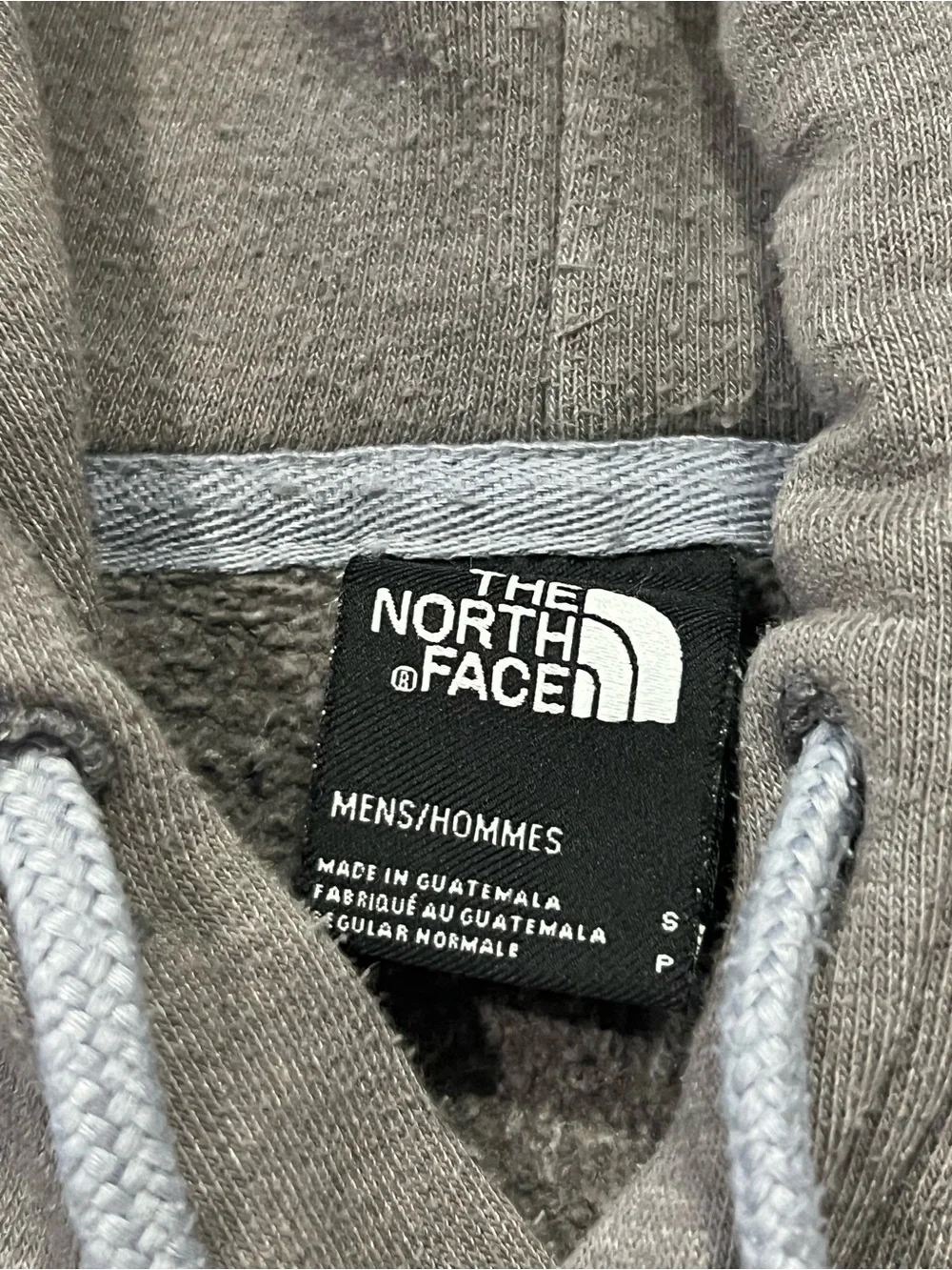 The North Face Men's Gray Pullover Hoodie with White Logo